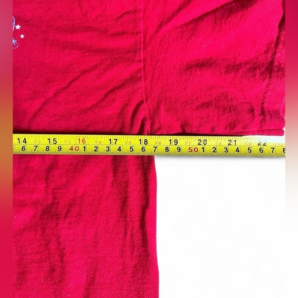 Sonoma Women’s Red and Heart American Flag Tshirt Size Medium Patriotic America - Picture 5 of 6